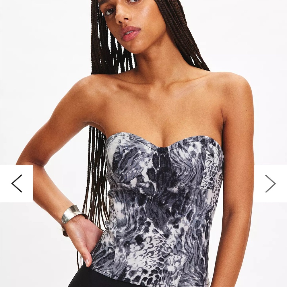 Silence + Noise Jessa Printed Tube Top